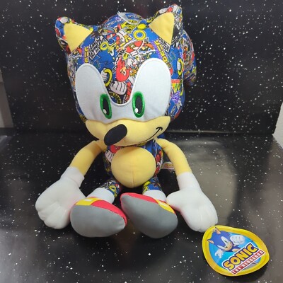 NEW Sonic ''Sticker Bomb'' Plush (18'') Toy Factory, Official License Sega NWT