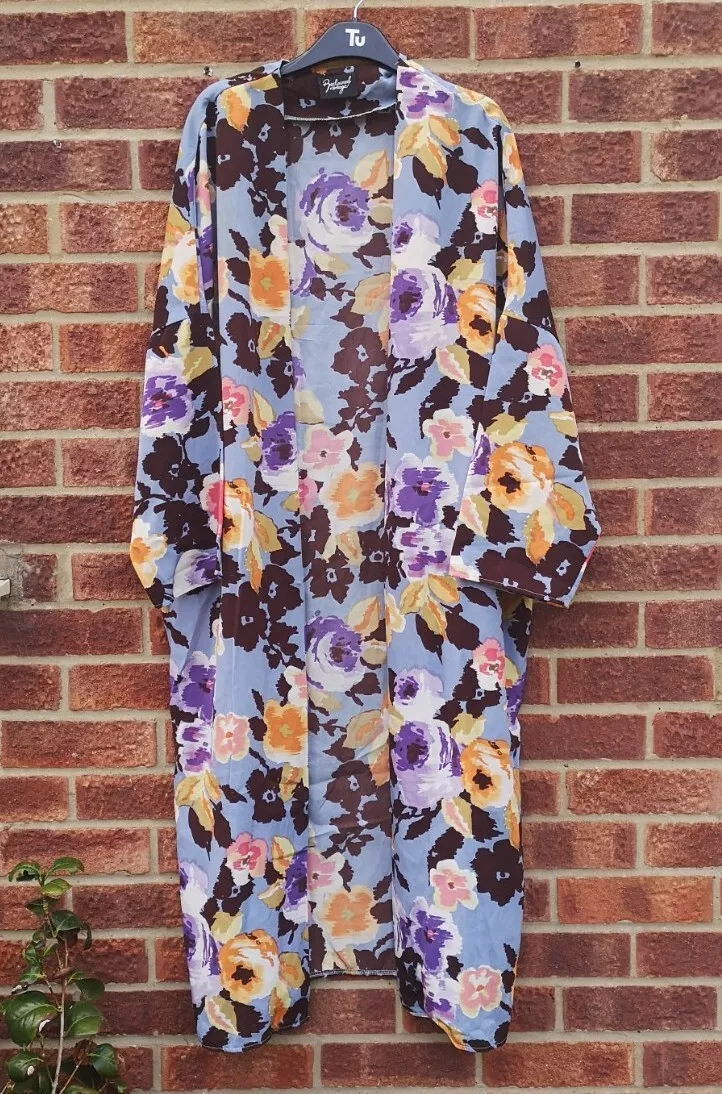 Purple kimono jacket top