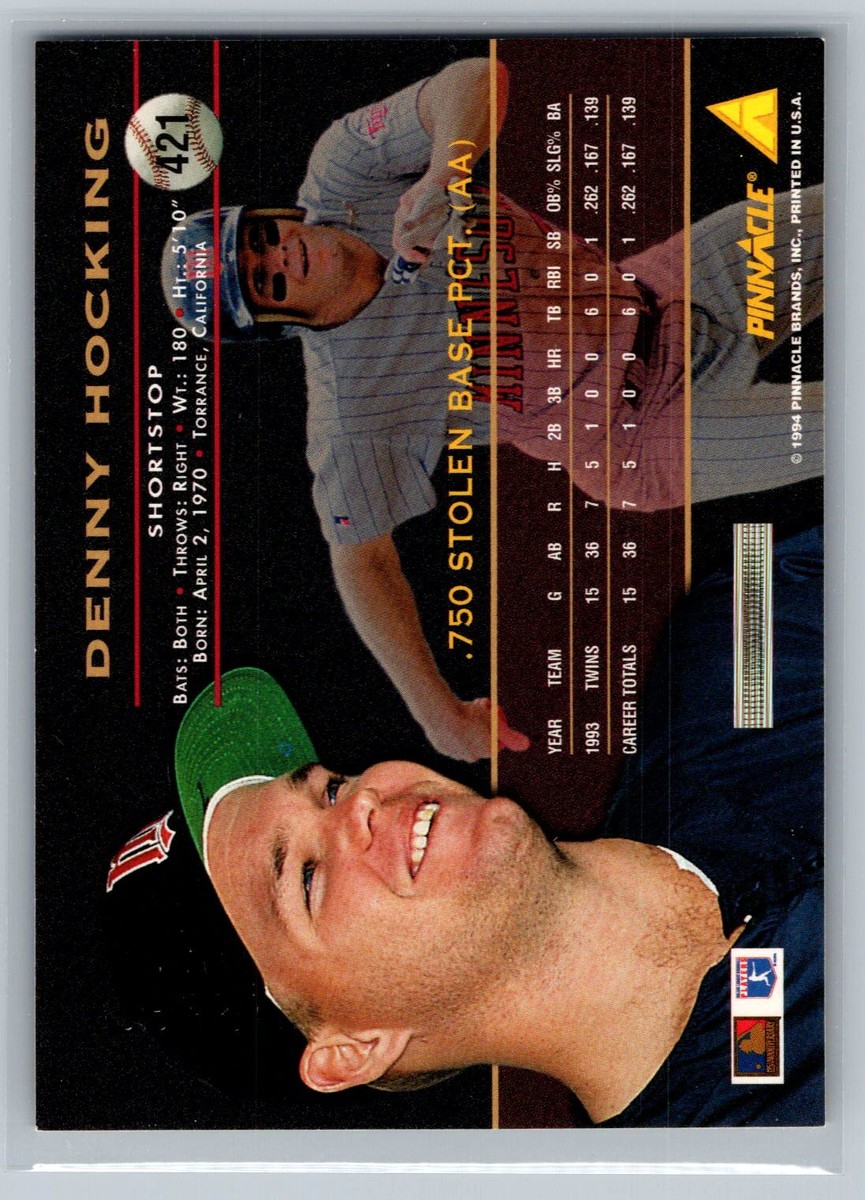 1994 Pinnacle Rookie Prospect Baseball #421 Denny Hocking