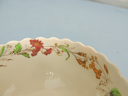 COPELAND SPODE ENGLAND LOT OF 10 CUPS WITH DOUBLE HANDLES FLORAL SCALLOPED - Picture 11 of 12