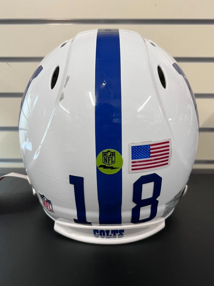 Casco Auténtico Tamaño Completo NFL Indianapolis Colts Peyton Manning Modelo Riddell Foto 3 de 4