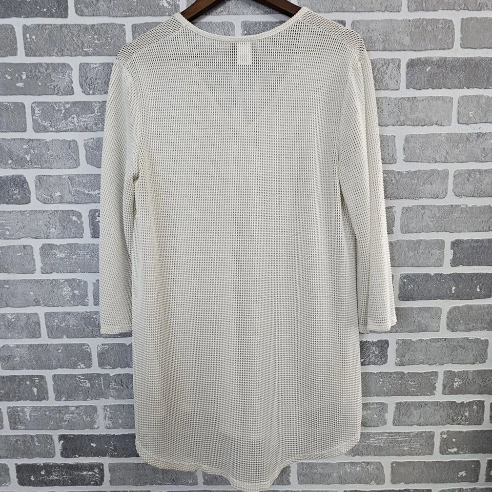 Jordan Taylor Swimsuit Coverup Medium Beige Pullover Tunic Stretch Sheer Beach - Image 3 of 4