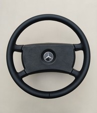 Neu LederLenkrad Mercedes W126 W124 W201 123 190 S R107 mit Hupenabdeckung
