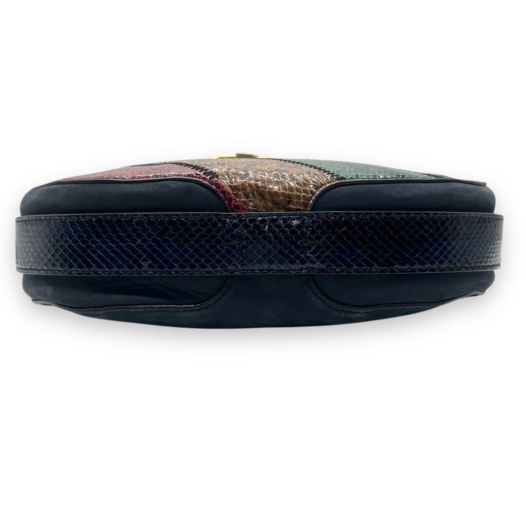 Tory Burch Python Multicolor Patchwork Shoulder B… - image 7