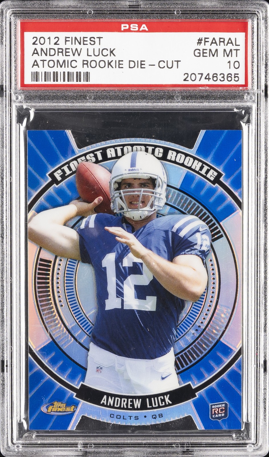 Andrew Luck Finest Atomic Rookie Die-Cut #FARAL Base