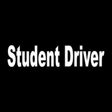 Student Driver Ed Education Decal Sticker White Die Cut Vinyl
