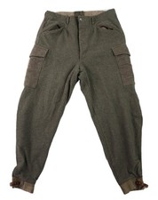 VTG 40s WWII 2 US Men  s 34 x 29 Green Swedish Wool Military Heavy Cargo Pants