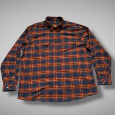 Orvis Men s XL Performance Flannel Plaid Shirt Active Fit Tech Stretch