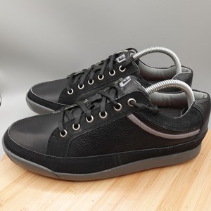 FootJoy FJ Shoes Mens 8.5M Casual Golf Black Leather Spikeless 54356 Flaw