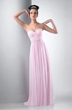 Bari Jay Bridesmaid Prom 126 Petal Pink Sweatheart Chiffon Gown Strapless 4