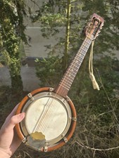 Vintage 8 String Banjo Mandolin Banjolin Antique Folk Instrument 1920s