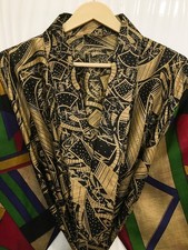 Pure Silk Brown  Black kimono Long Robe Gown Girl's Woman Silk Kimono KMO5434