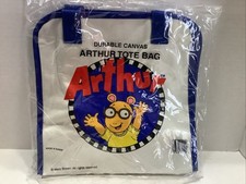 Vintage Arthur Canvas Tote Bag Marc Brown 1990s SEALED