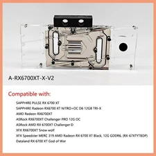 Granzon GPU Block For AMD RX6700XT Reference Edition/XFX RX6700XT SNOW Wolf