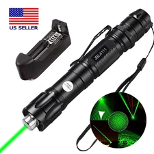 6000Miles Green Laser Pointer Lazer Pen Visible Beam Light + Battery + Charger