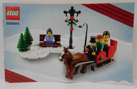 100% - 2012 LEGO CHRISTMAS SET 3300014 Horse Drawn Sleigh Bench Snow Minifigures