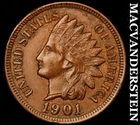 1901 Indian Head Cent - Scarce  High Grade  Lustrous  No Reserve  #J8640