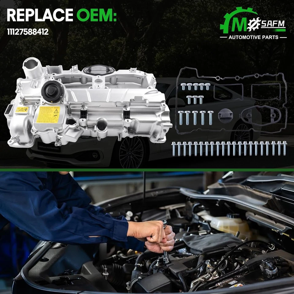 For BMW 228i 2014-2016 328i X1 528i xDrive 328i xDrive 2.0L Engine Valve Cover - Image 4 of 4