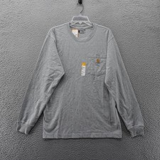 Carhartt Mens Workwear Pocket Tee Long Sleeve TShirt Small Heather Gray NWT