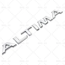 3D Raised Rear Tailgate Letters Emblem For ALTIMA Trunk Lid Badge Gloss Silver