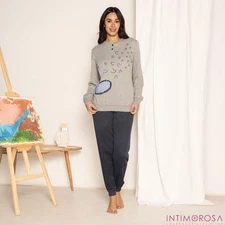 Women's Pajamas In Punto Milano With Hearts Ambro D6505.25