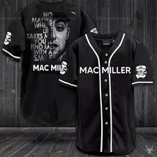 Mac Miller Hip Hop Singer Baseball Jersey Wthi Sewn Trim For Men Women