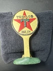 Vintage Cast Iron Texaco Sign Doorstop Shelf Mantle Book End Rustic Man Cave Art
