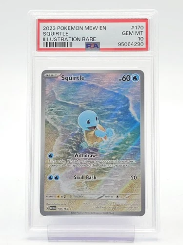 SQUIRTLE 2023 POKEMON 151 ILLUSTRATION RARE #170 PSA 10 Q4444