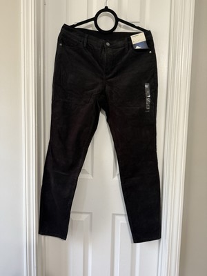 NY&C High Waist Curvy Super Skinny Black w/ Cheetah Side Trim Jeans Size 12