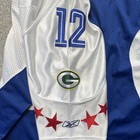 Reebok NFL Pro Bowl Aaron Rodgers #12 Packers Jersey Size 50 Blue/White/Red — photo 4