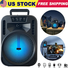 6.5" Portable 4000W Wireless Bluetooth Speaker Heavy Bass Party Sound FM TWS USB