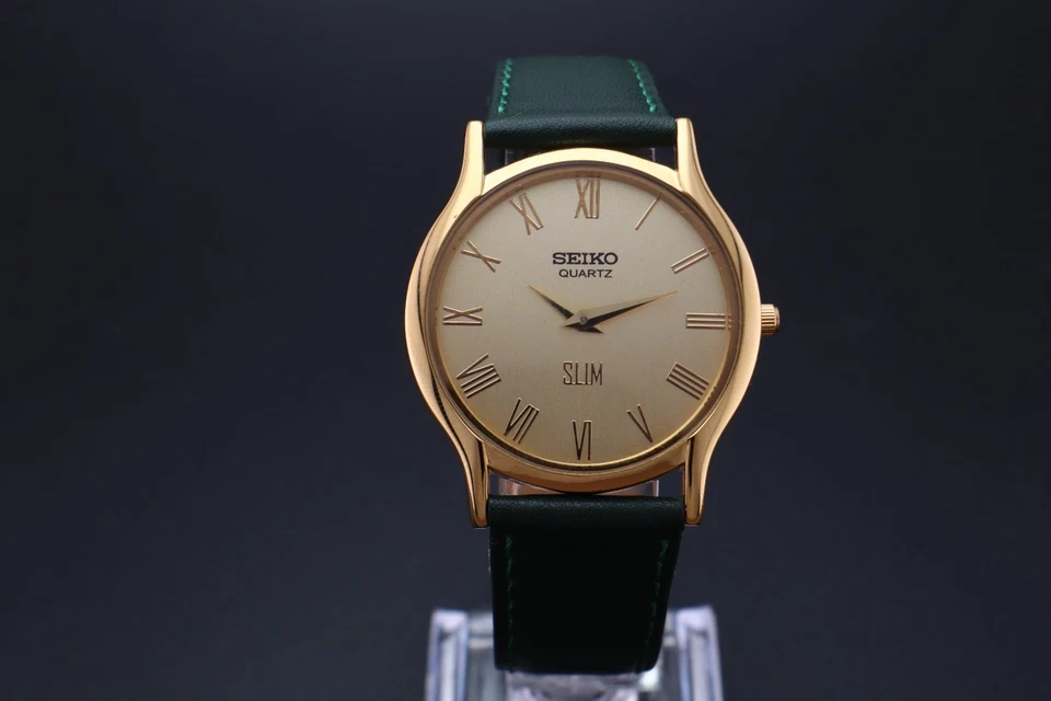 RARO Reloj Pulsera Seiko Delgado Redondo Cuarzo Caballeros - (ENVÍO GRATUITO) Foto 3 de 4