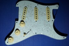 . Loaded Pearloid 8 Hole  Stratocaster PICKGUARD for Fender Strat 3 Ply Alnico