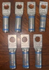 Panduit LCA6-14-L copper compression lug for 6 AWG WIRE LOT OF 7