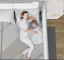 FAMILL 78.7" Toddler Bed Rail Guard w/ U-Shaped Base Gray Safety Side Rail