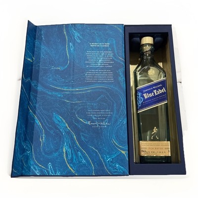 Johnnie Walker Blue Label Scotch Whiskey 750ml Empty Bottle and Box