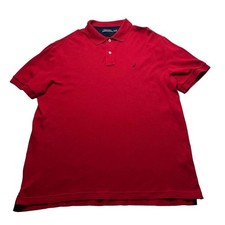 Nautica Red Polo Shirt XL Short Sleeve Casual Beach Holiday Mens Top