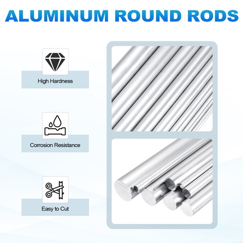 20 Pezzi Asta Alluminio 6061 5/64\"(2mm) Diam 16\"(407mm) Lung, per Silver Tone - Photo 4/6