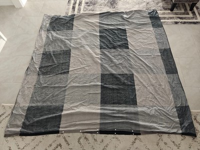 IKEA BRUNKRISSLA Full/Queen Duvet Cover Set Grey Black Authentic 218 cm x 218 cm