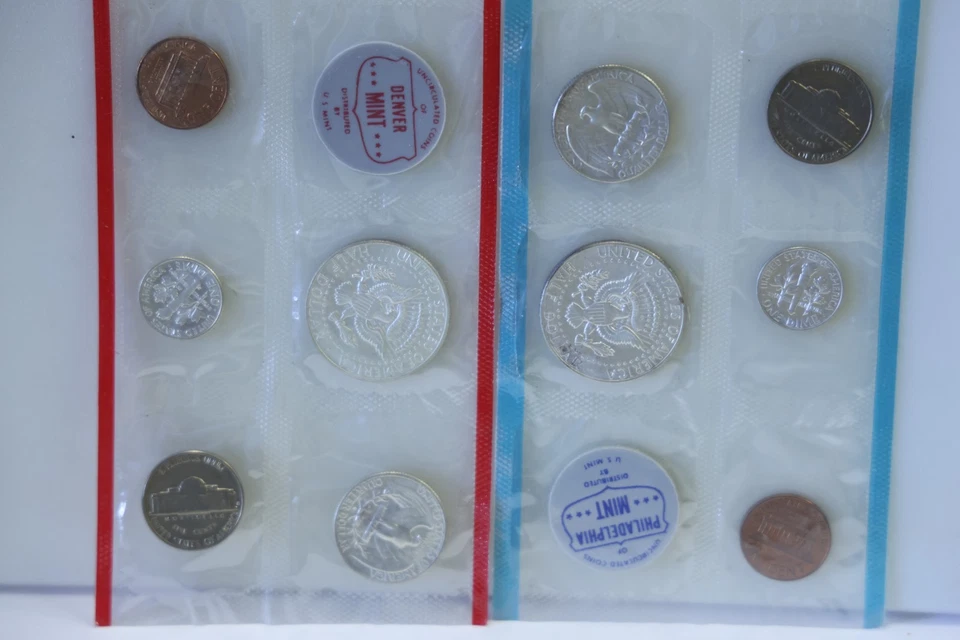 US 1964 Mint Issue Mint Set w/ Original  P&D (10) Coin Set - Image 4 of 4