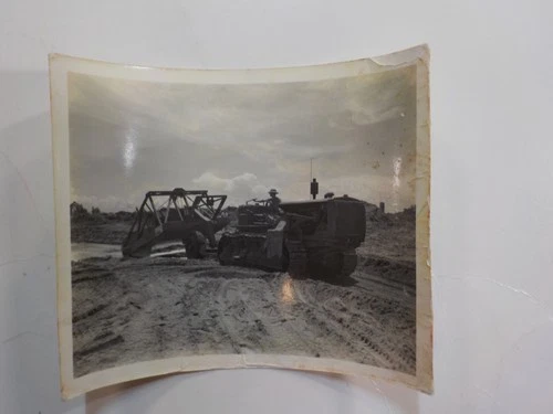 WW2 Photo Military Vehicle Tractor Car World War Two VTG WW II WWII