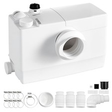VEVOR Macerator Pump 800W 12000 L/h Flow 32.8 ft / 10 m Head Sewage Toilet Pump