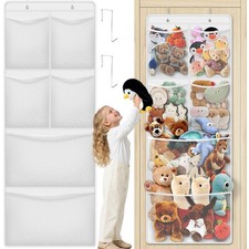 SpaceHacks Stuffed Animal Storage 65.8 inches x 23 x 0.2 inches, White