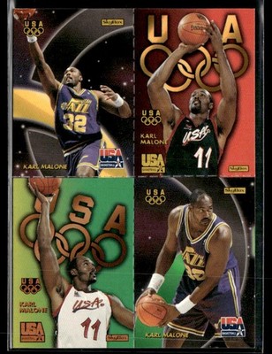 1996 SkyBox USA #Q3 Karl Malone Quads Basketball Card 1002E