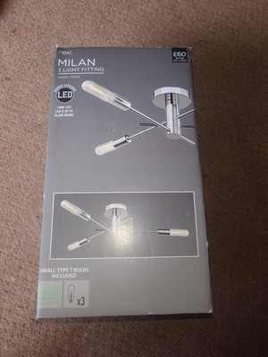 Next Milan T Bult 3LT Unterputz 186023 Deckenleuchte - Originalverpackt - ohne Glühbirnen