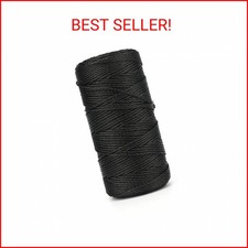 KINGLAKE 426 Feet Nylon Twine 36 Black Nylon String 2mm - Weatherproof Seine Tw