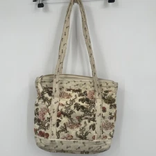 Quilted Floral Large Bag 90s Vintage Cottagecore Grandmacore Earthtones Nobrand