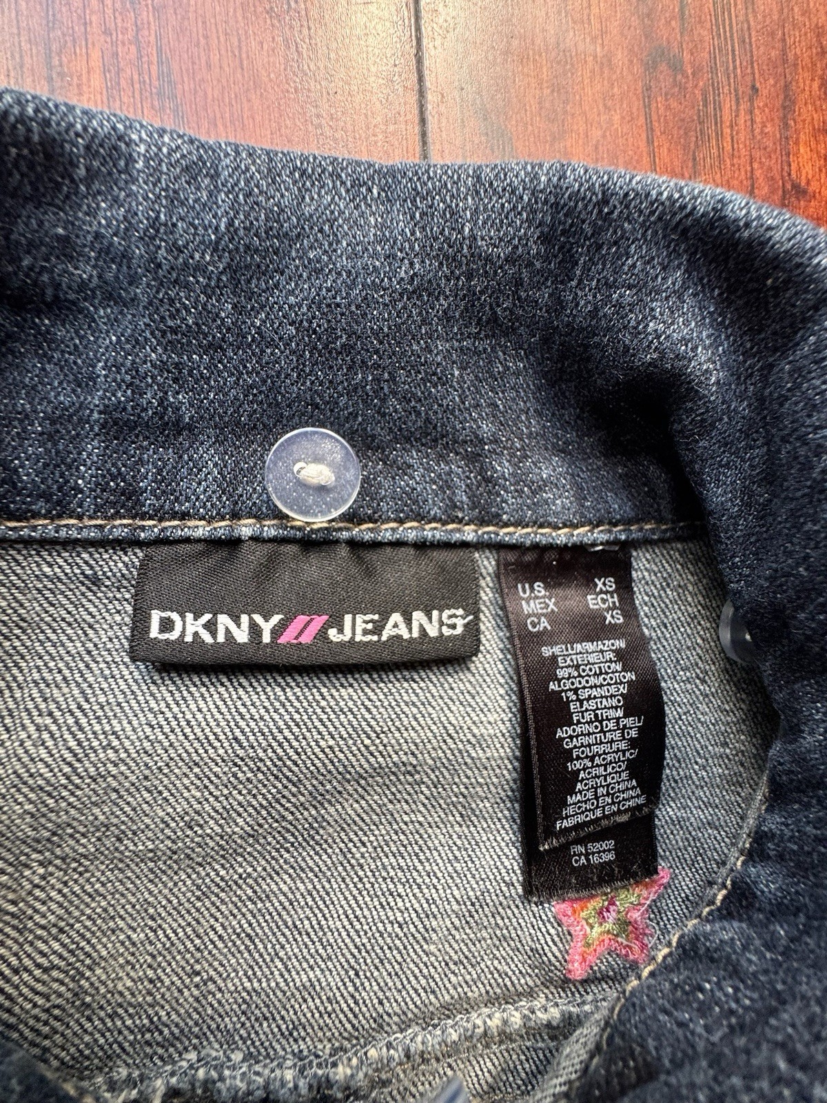 DKNY Denim Patchwork Jacket Vintage - image 4