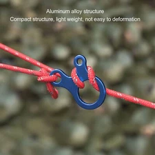 (Blue)3 Holes Rope Tensioner Guy Line Cord Tightening Adjusters For Tent FF