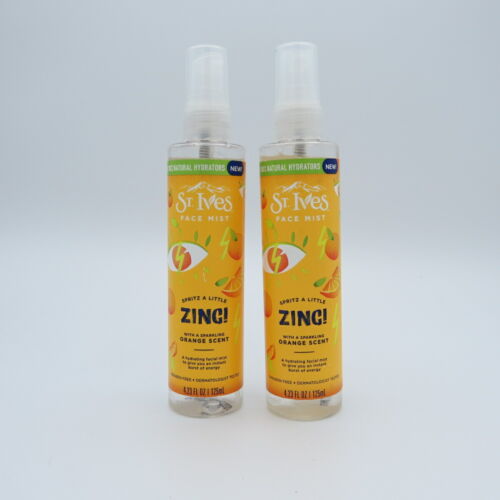 St Ives Face Mist Spritz a Little Zing Orange Scent 4.23 oz (Lot of 2)